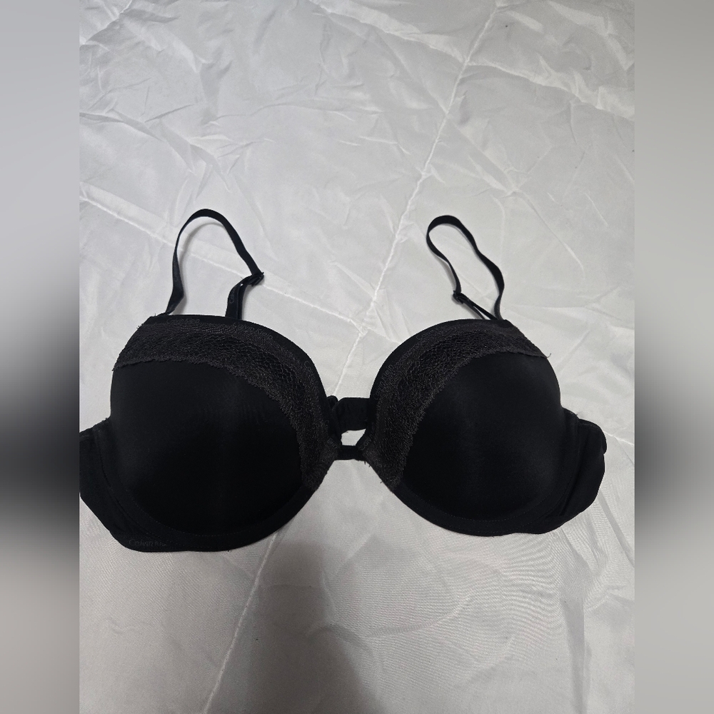 Calvin Klein Black Lace Trim Bra